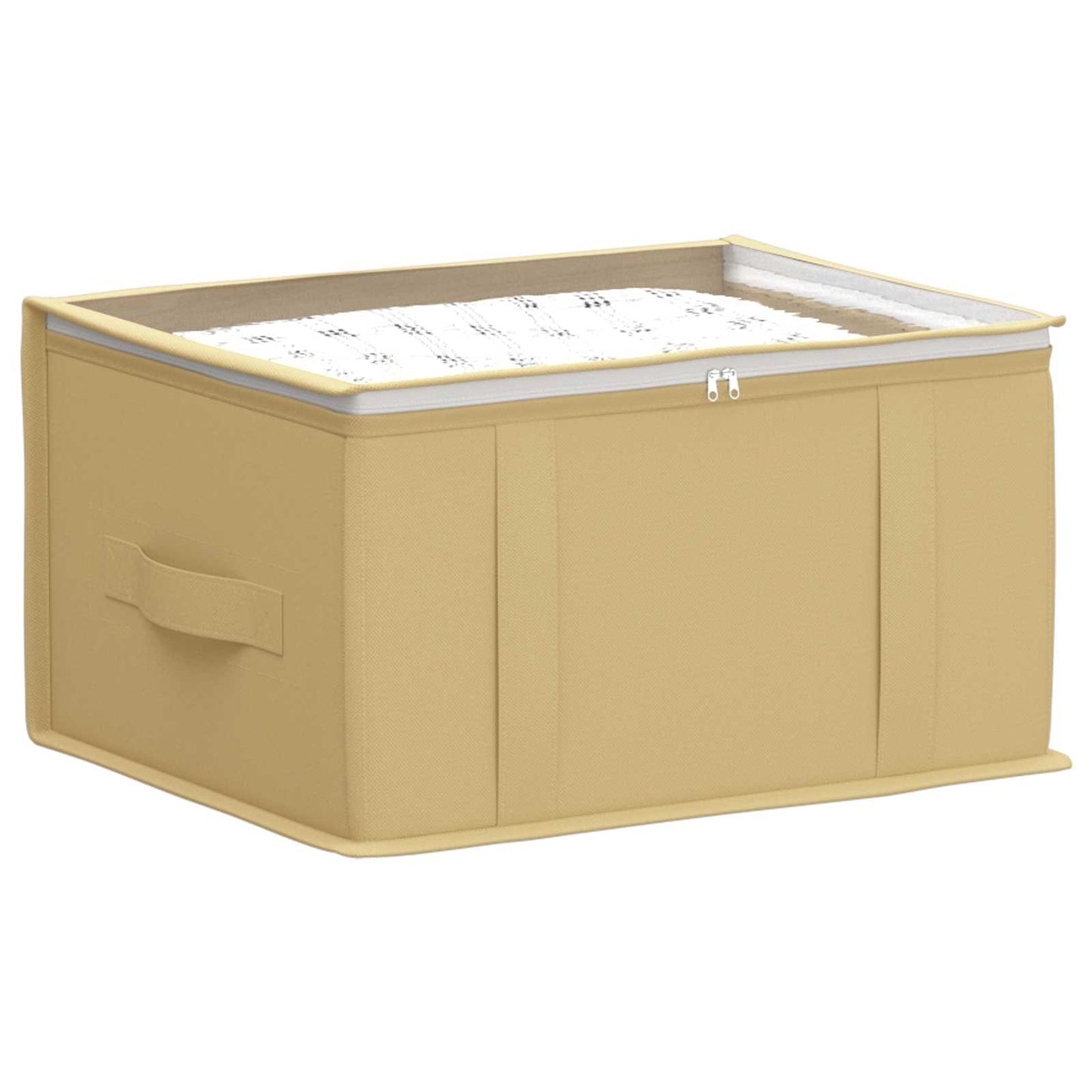 Storage Box with Transparent Top Window Cream 43 x 34 x 23 cm