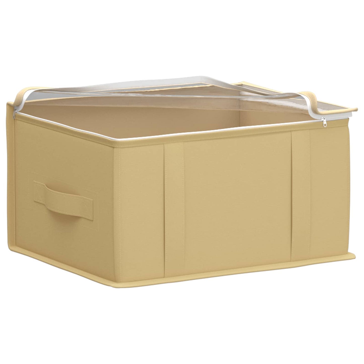 Storage Box with Transparent Top Window 6 pcs Cream