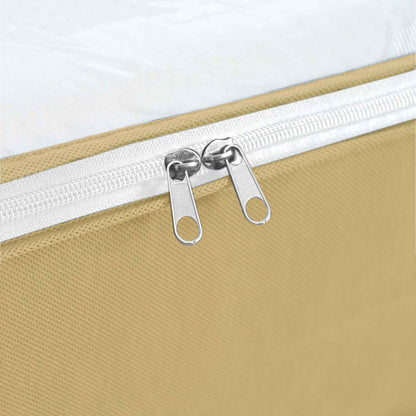 Storage Box with Transparent Top Window Cream 50 x 30 x 25 cm
