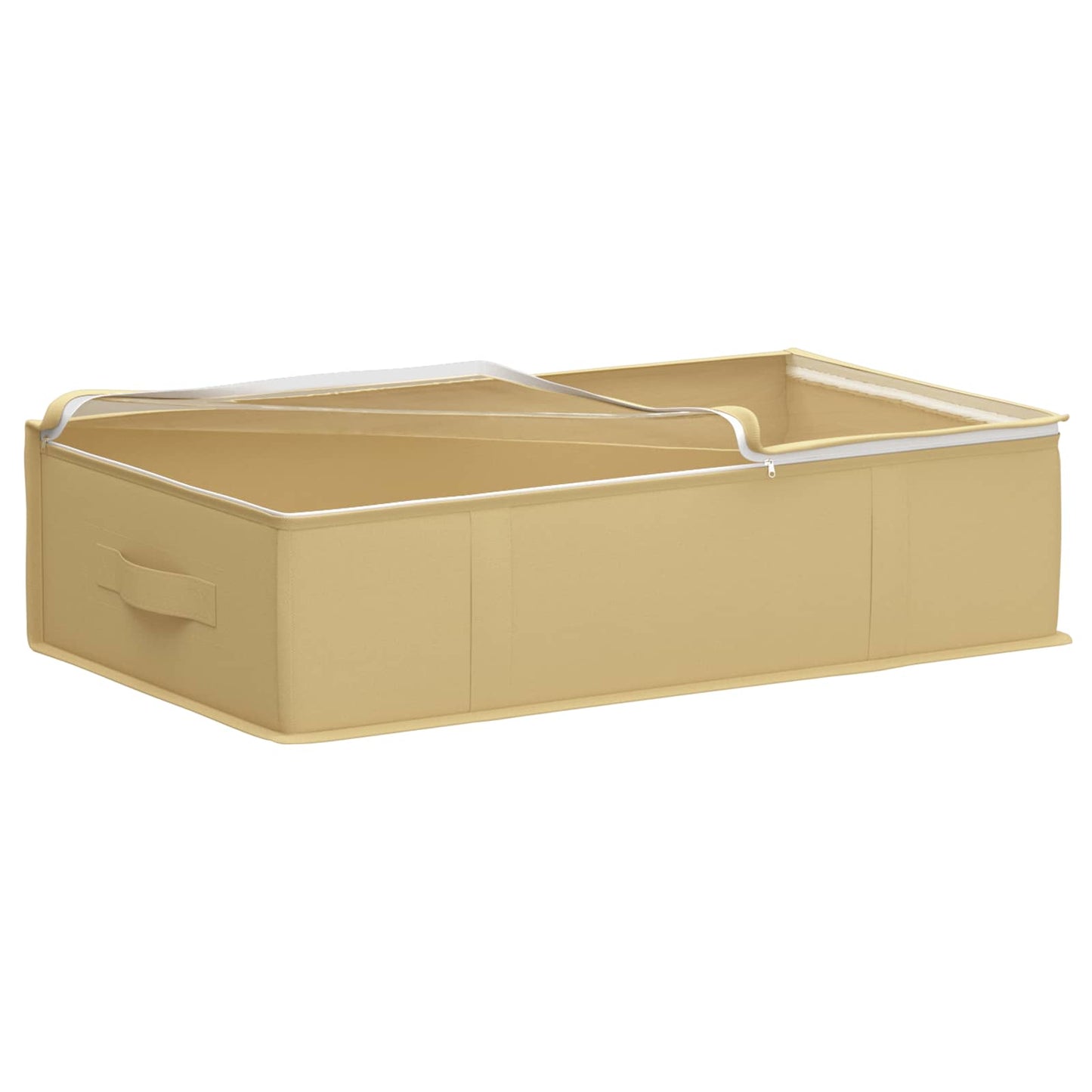 Storage Box with Transparent Top Window Cream 70 x 40 x 18 cm