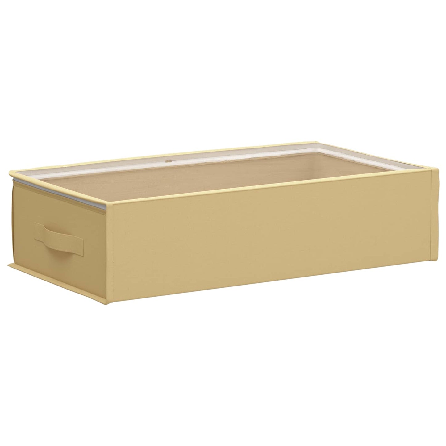 Storage Box with Transparent Top Window Cream 70 x 40 x 18 cm