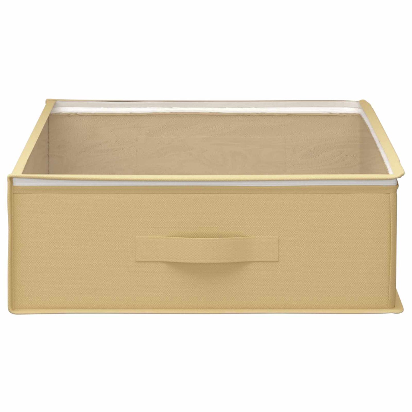 Storage Box with Transparent Top Window Cream 70 x 40 x 18 cm