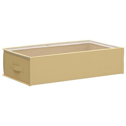 Storage Box with Transparent Top Window 2 pcs Cream