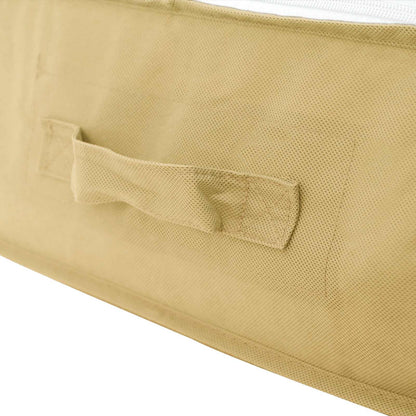 Storage Box with Transparent Top Window 2 pcs Cream