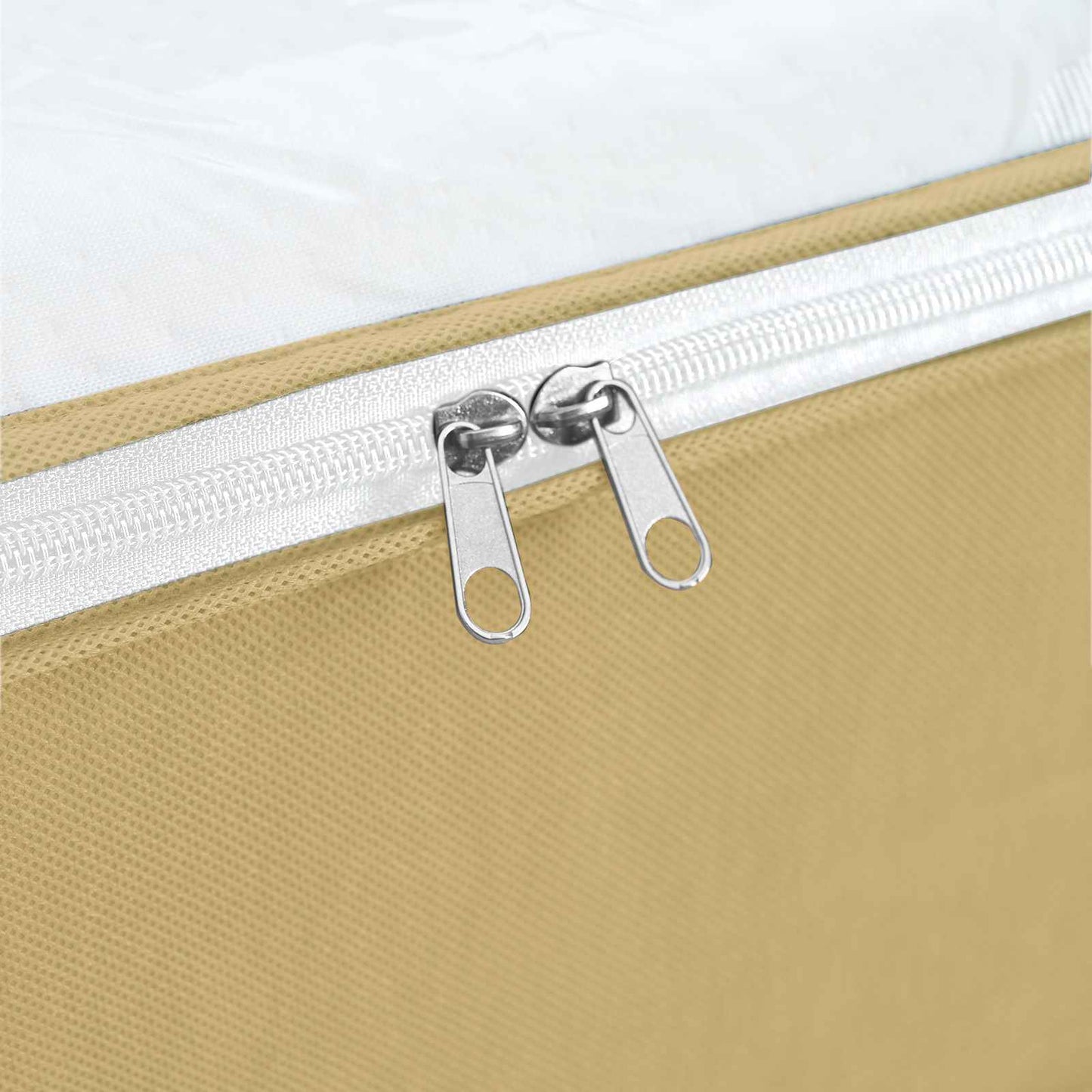 Storage Box with Transparent Top Window 6 pcs Cream