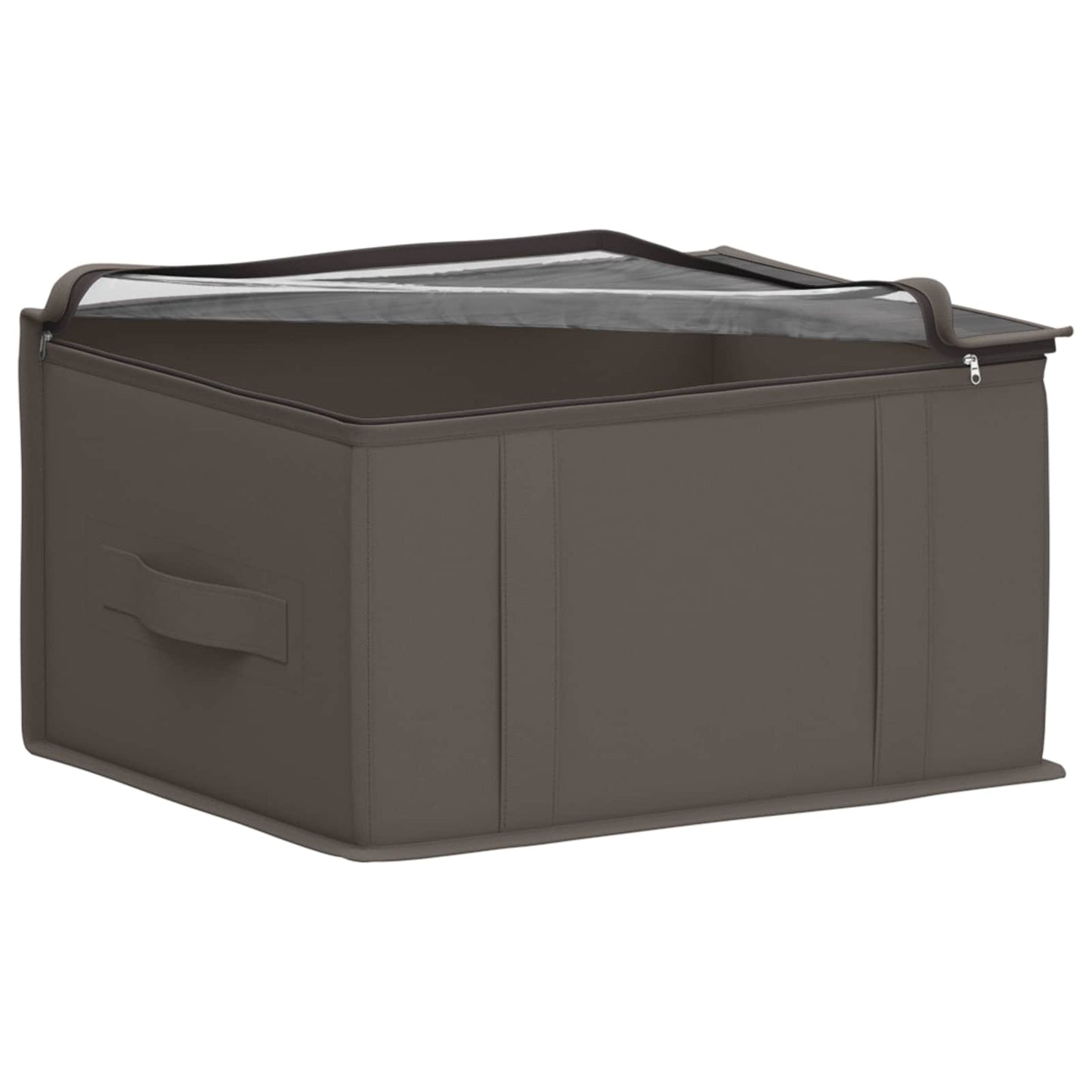 Storage Box with Transparent Top Window 2 pcs Grey