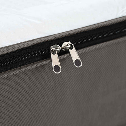 Storage Box with Transparent Top Window 2 pcs Grey