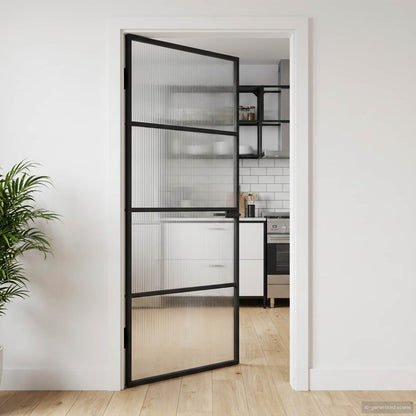 Home Door 102 x 201.5 x 3.5 cm Aluminium and Tempered Glass