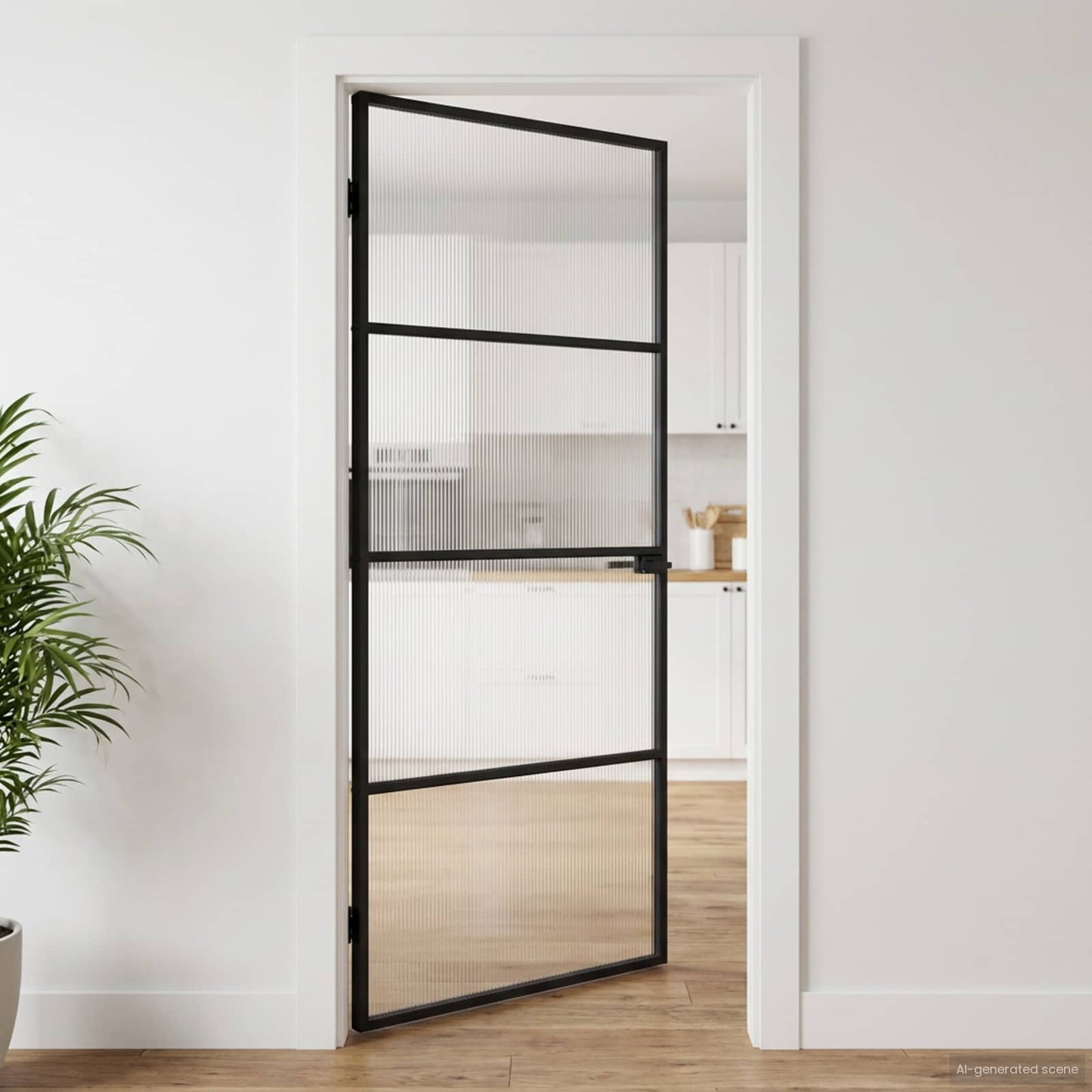 Home Door 102 x 201.5 x 3.5 cm Aluminium and Tempered Glass