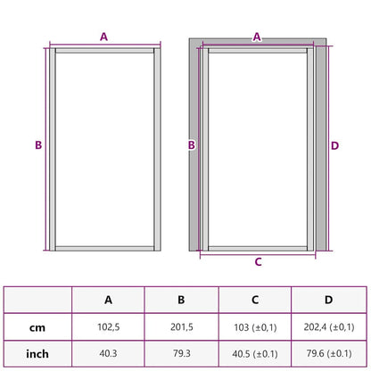 Home Door 102 x 201.5 x 3.5 cm Aluminium and Tempered Glass