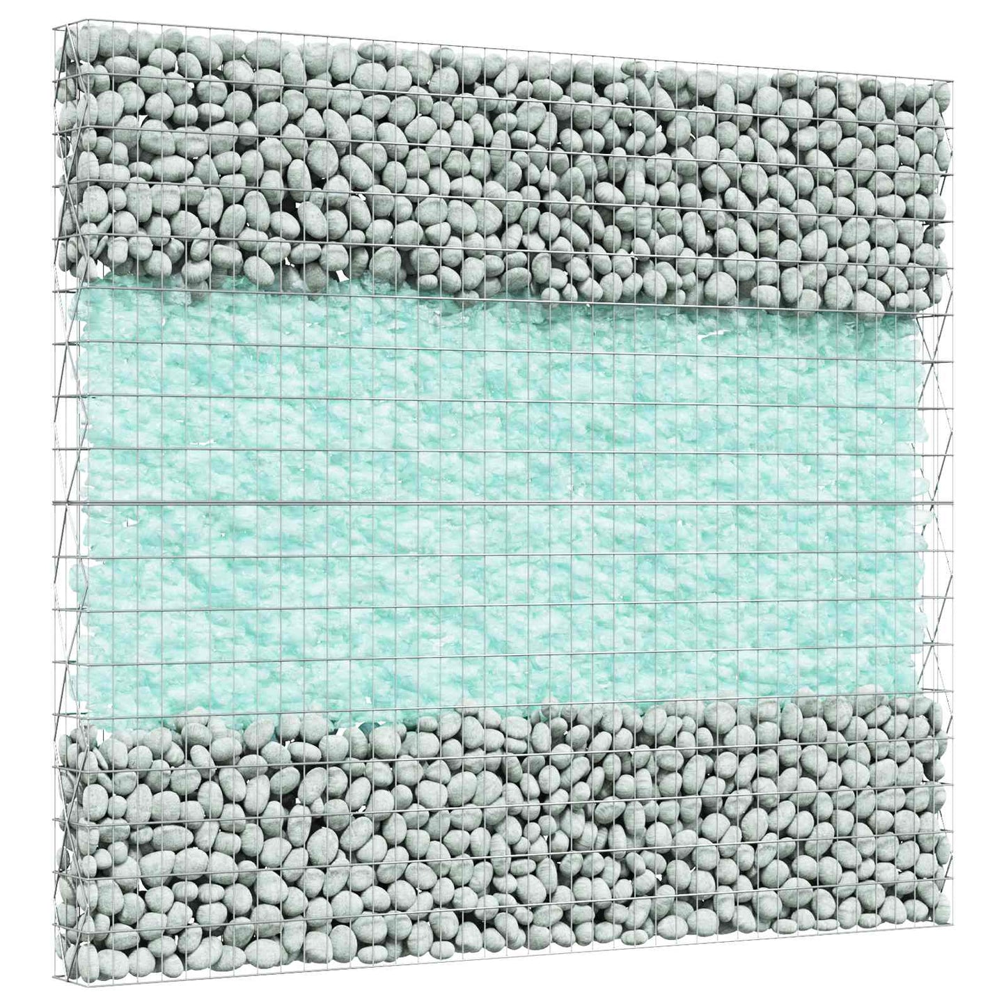 Garden Stones Turquoise 12 cm Glass