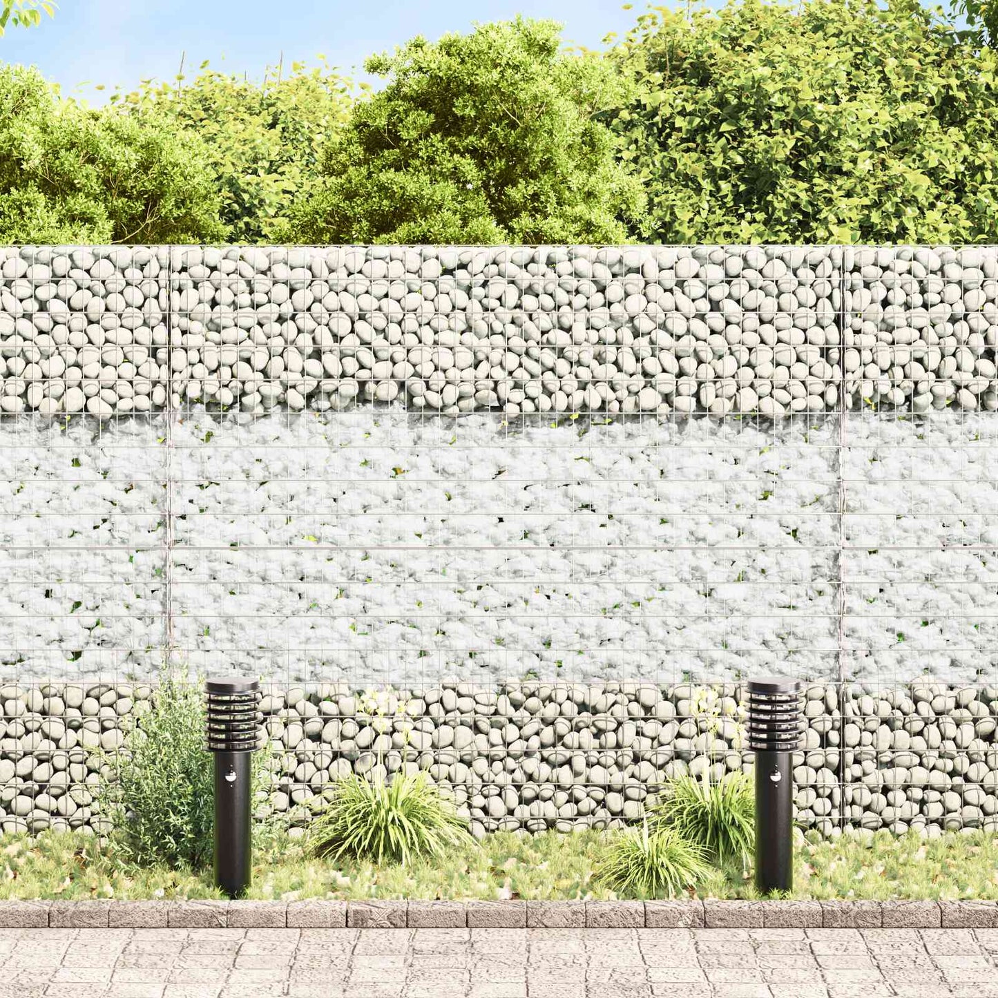 Garden Stones White 12 cm Glass