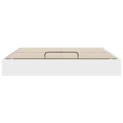 Ottoman Bed Frame White 203 x 180 x 25 cm Engineered Wood