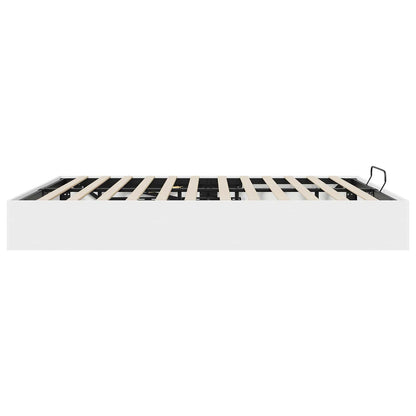 Ottoman Bed Frame White 203 x 180 x 25 cm Engineered Wood