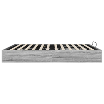 Ottoman Bed Frame Grey Sonoma 203 x 180 x 25 cm Engineered Wood