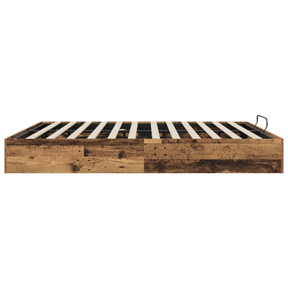 Ottoman Bed Frame Old Wood 203 x 180 x 25 cm Engineered Wood