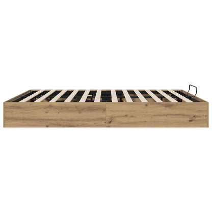 Ottoman Bed Frame with Storage Artisian Oak 203 x 180 x 25 cm