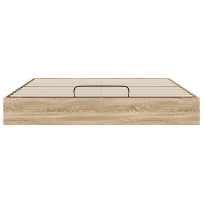 Ottoman Bed Frame Sonoma Oak 203 x 160 x 25 cm Engineered Wood