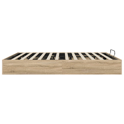 Ottoman Bed Frame Sonoma Oak 203 x 160 x 25 cm Engineered Wood