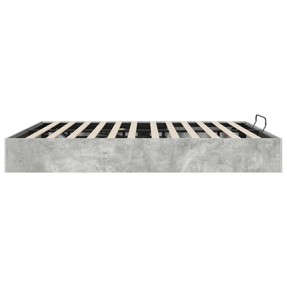 Ottoman Bed Frame Concrete Grey 160 x 200 cm Engineered Wood