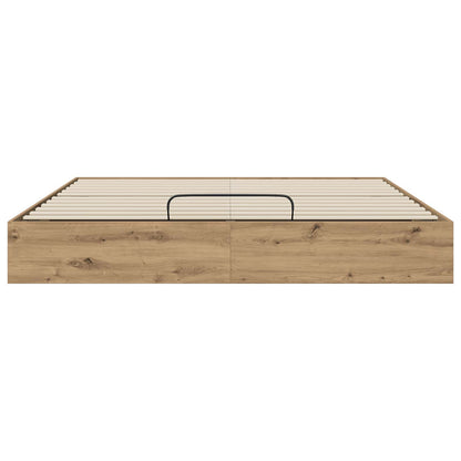 Ottoman Bed Frame with Storage Artisian Oak 203 x 160 x 25 cm