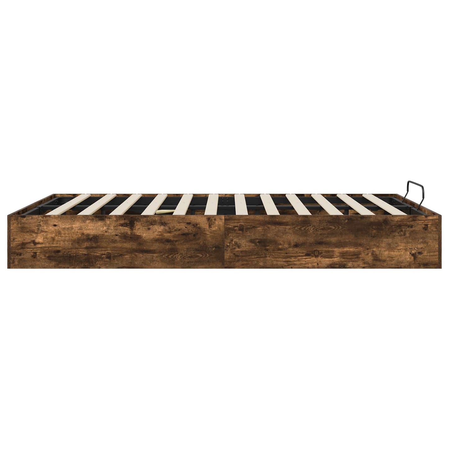 Ottoman Bed Frame Smoked Oak 203 x 140 x 25 cm Engineered Wood
