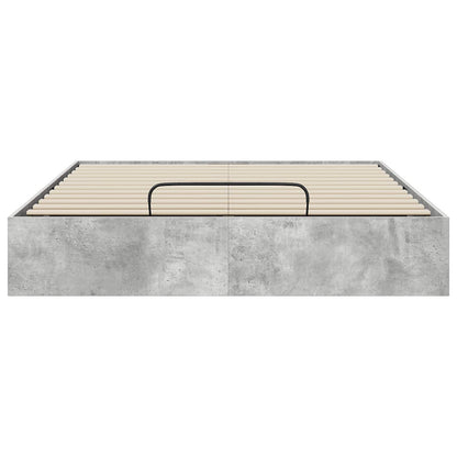 Ottoman Bed Frame Concrete Grey 120 x 200 cm Engineered Wood