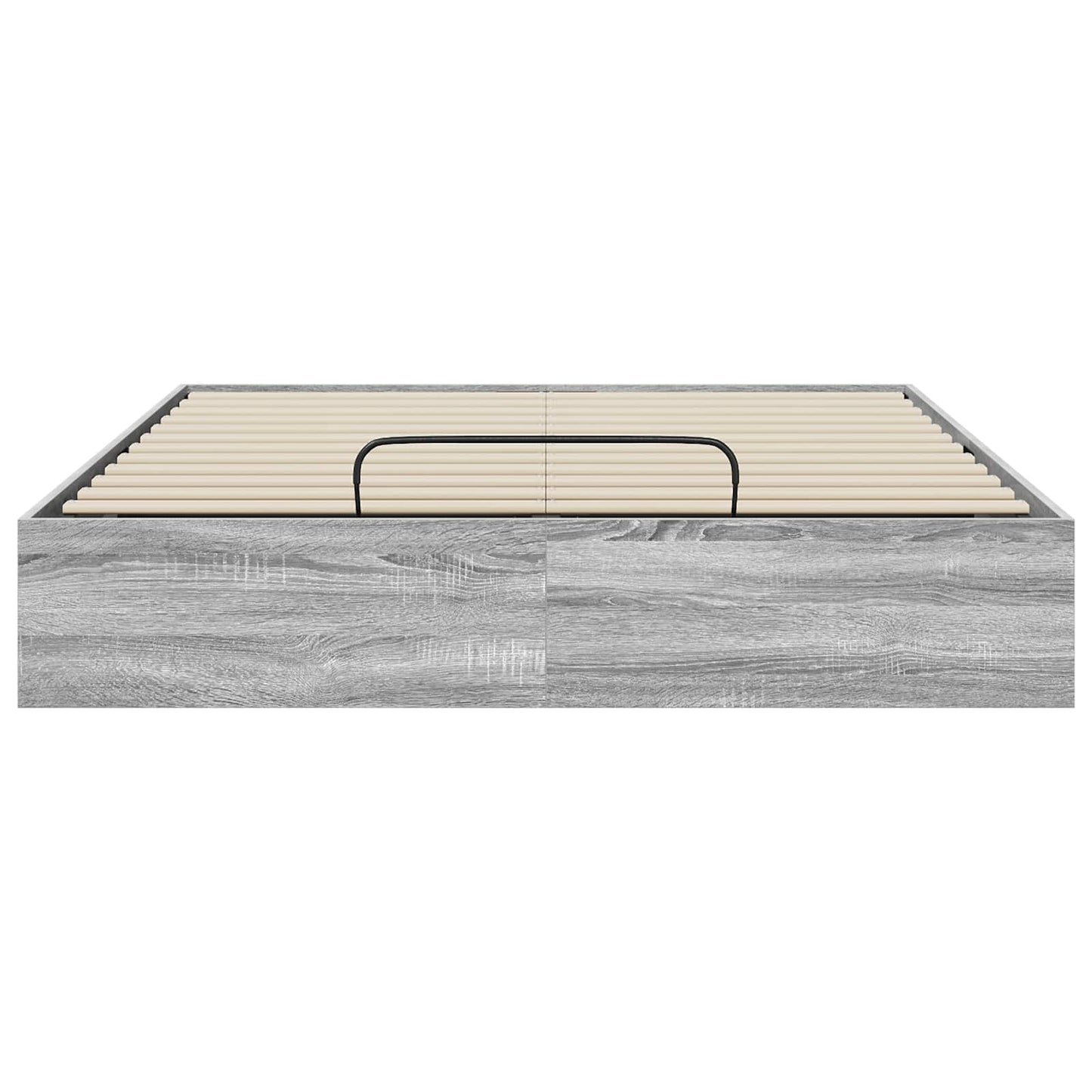 Ottoman Bed Frame Grey Sonoma 203 x 120 x 25 cm Engineered Wood