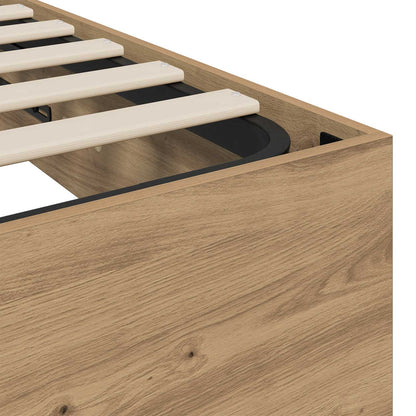 Ottoman Bed Frame Artisan Oak 120 x 200 cm Engineered Wood