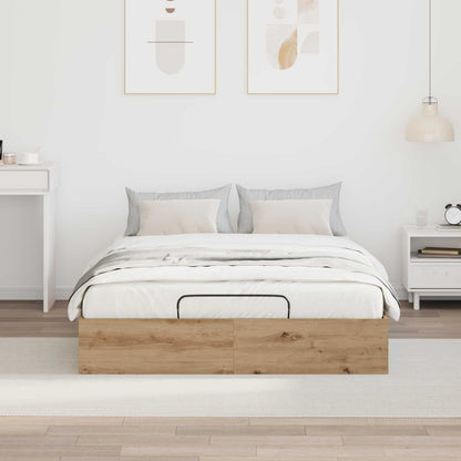 Ottoman Bed Frame Artisan Oak 120 x 200 cm Engineered Wood