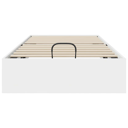 Ottoman Bed Frame White 203 x 90 x 25 cm Engineered Wood