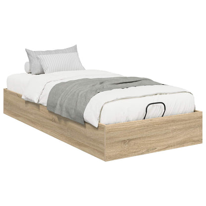Ottoman Bed Frame Sonoma Oak 203 x 90 x 25 cm Engineered Wood