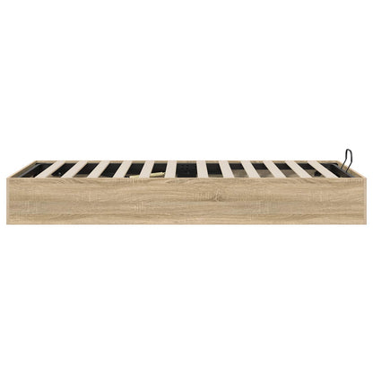 Ottoman Bed Frame Sonoma Oak 203 x 90 x 25 cm Engineered Wood