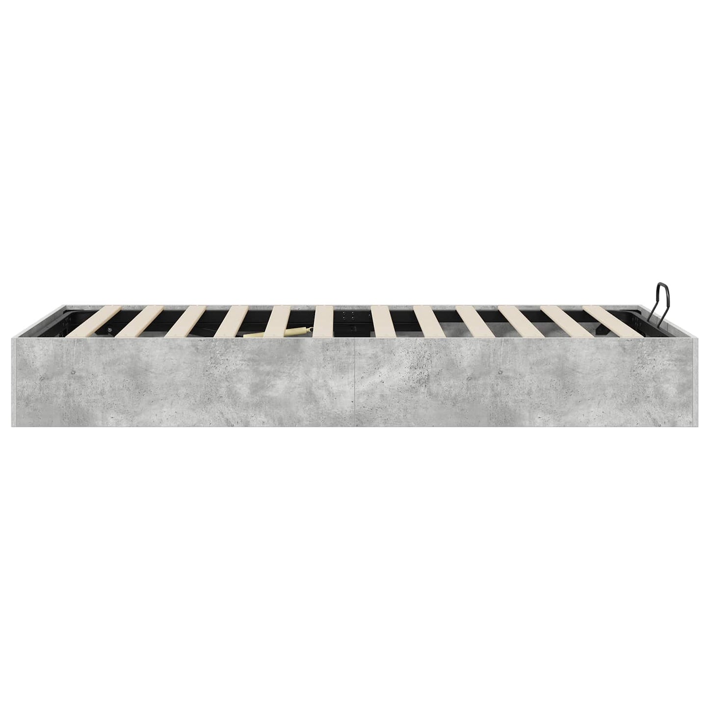 Ottoman Bed Frame Concrete Grey 90 x 200 cm Engineered Wood