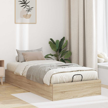 Ottoman Bed Frame Sonoma Oak 203 x 80.5 x 25 cm Engineered Wood