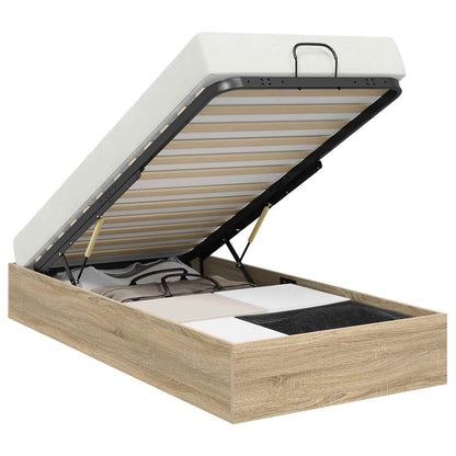 Ottoman Bed Frame Sonoma Oak 203 x 80.5 x 25 cm Engineered Wood