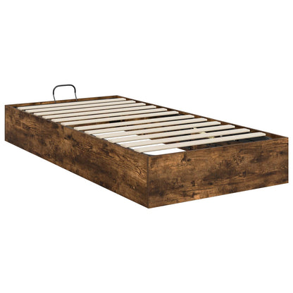 Ottoman Bed Frame Smoked Oak 80.5 x 200 cm Engineered Wood