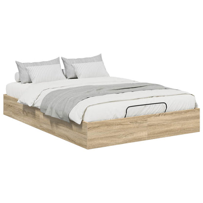 Ottoman Bed Frame Sonoma Oak 193 x 140 x 25 cm Engineered Wood