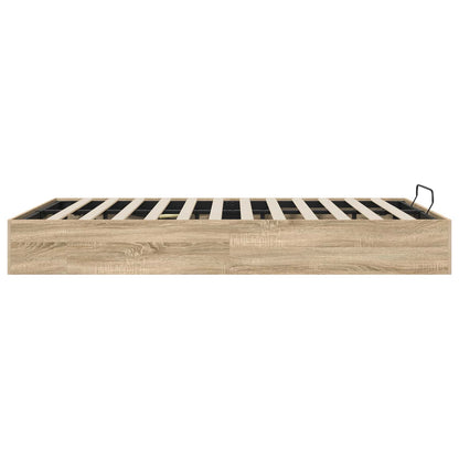 Ottoman Bed Frame Sonoma Oak 193 x 140 x 25 cm Engineered Wood