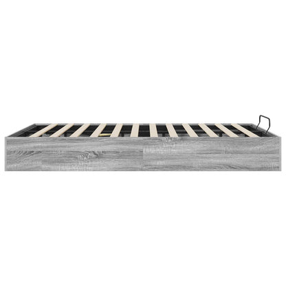 Ottoman Bed Frame Grey Sonoma 193 x 140 x 25 cm Engineered Wood