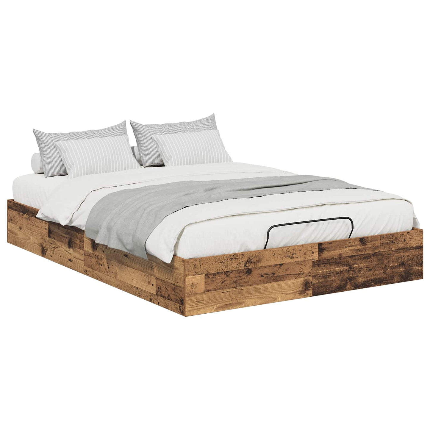 Ottoman Bed Frame Old Wood 193 x 140 x 25 cm Engineered Wood