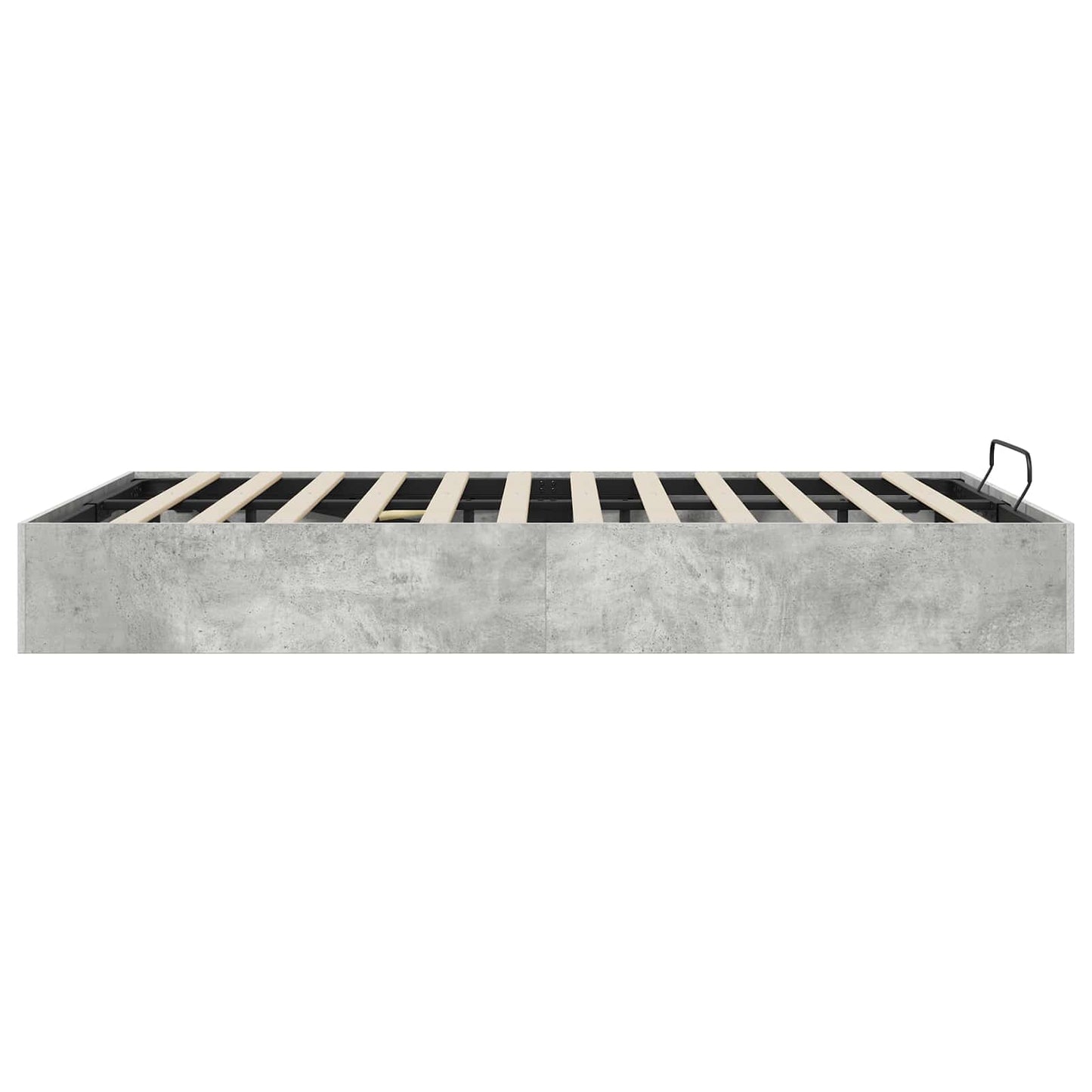 Ottoman Bed Frame Concrete Grey 135 x 190 cm Engineered Wood