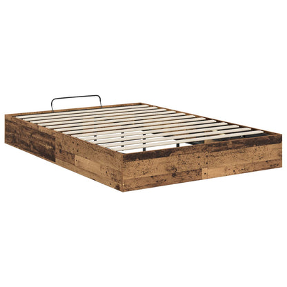 Ottoman Bed Frame Old Wood 193 x 135 x 25 cm Engineered Wood