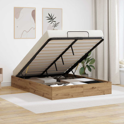 Ottoman Bed Frame Artisan Oak 135 x 190 cm Engineered Wood
