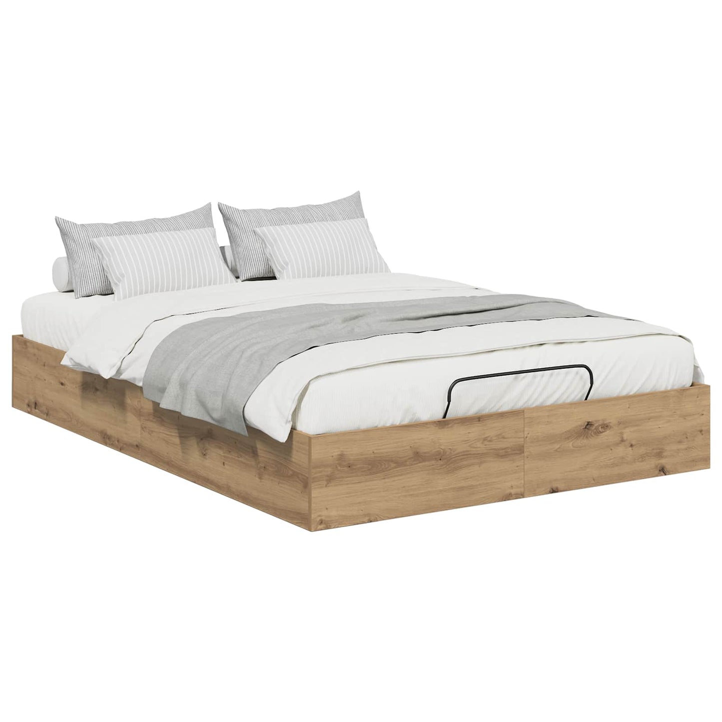 Ottoman Bed Frame Artisan Oak 135 x 190 cm Engineered Wood