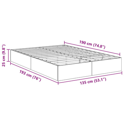 Ottoman Bed Frame Artisan Oak 135 x 190 cm Engineered Wood