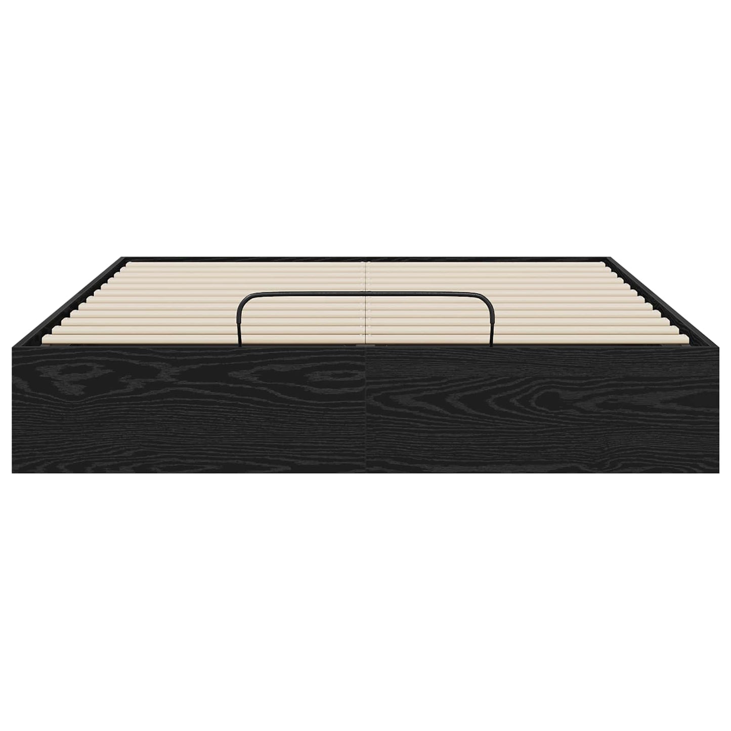 Ottoman Bed Frame Black Oak 193 x 120 x 25 cm Engineered Wood