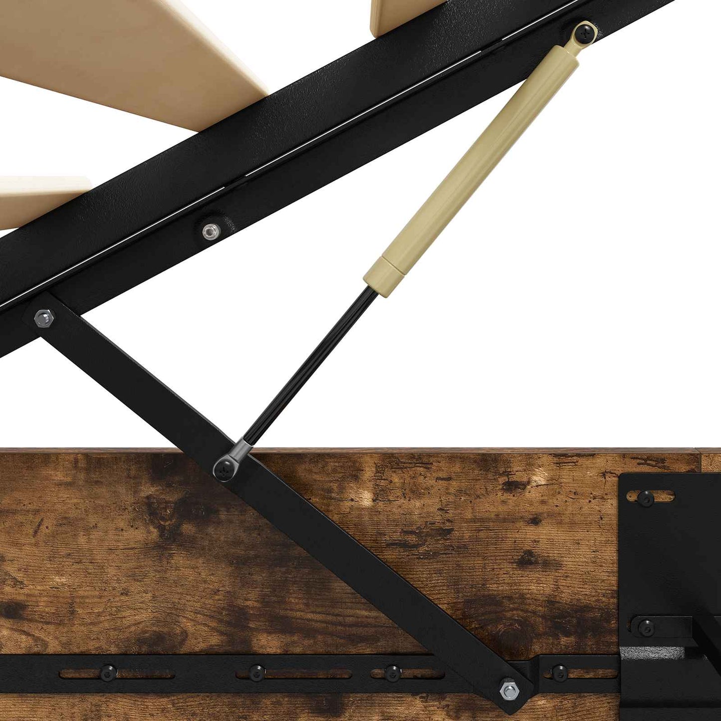 Ottoman Bed Frame Smoked Oak 193 x 120 x 25 cm Engineered Wood