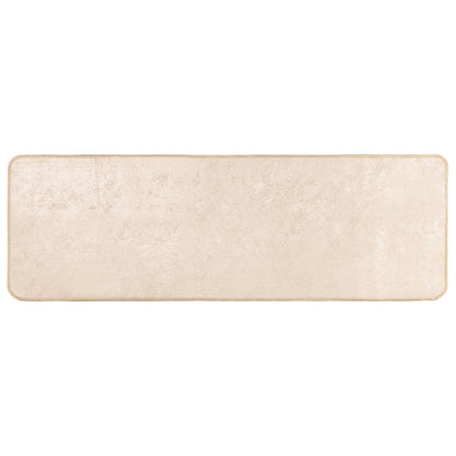 Rug Runner Plain MARSA Cream 50 x 100 cm Polyester and PVC