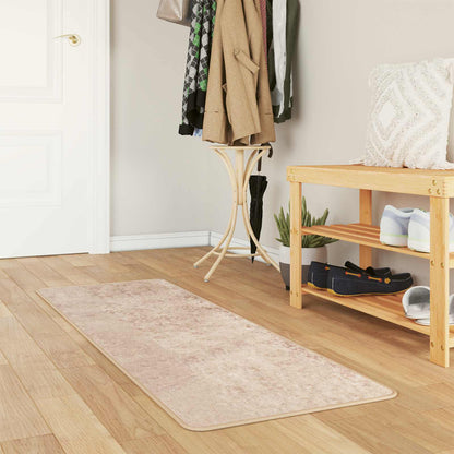 Rug Runner MARSA Beige 50 x 150 cm Polyester and PVC